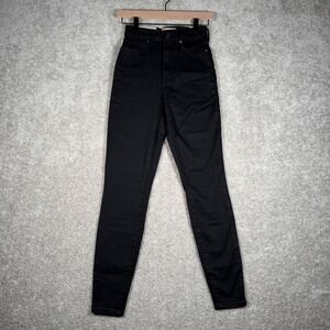 NWT Everlane The Curvy Way High Skinny Jeans‎ Black Stretch Size 25